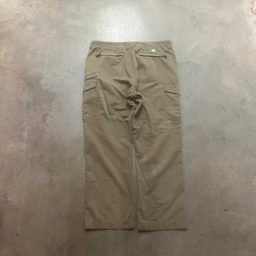 Vintage quiksilver men's brown cargo pants light weight utility surfer baggy 35‎